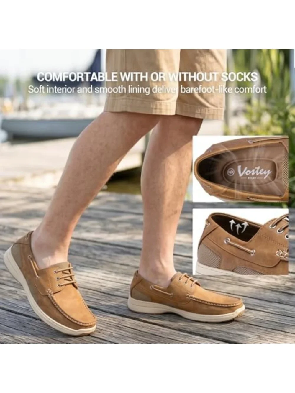 Stylish Men's Casual Boat Shoes - 3-Eye Deck Loafers for Summer Adventures